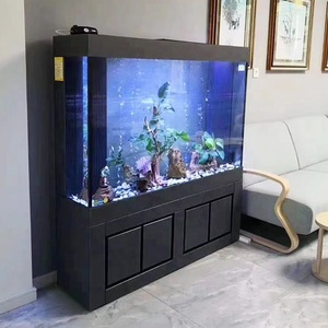 Aquários de aquário grandes e médios de tamanhos personalizados para aquários marinhos e de água doce com armário de depósito de transbordamento - Product Image 2