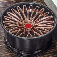 Rines de Aleación de Aluminio Forjado de 2 Piezas, Nuevos, Personalizados en Dorado, 4 Piezas, 25 mm ET, 18-22 Pulgadas, Diseño de Malla 5x114.3/112