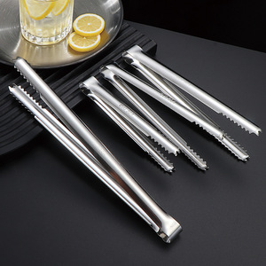 SUS304 Stainless Steel Ice <b>Clip</b> Long Handle Multi Function Food Clamp For BBQ Baking Sugar Cube Charcoal - Product Image 4