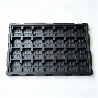 Plateau de composants multi-compartiments en blister, noir, blanc, transparent, en matériau écologique, pour assemblage électronique, cavité en matériau personnalisé