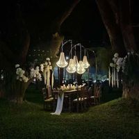 M674 Décoration de luxe pour événement et mariage Lustre de table en cristal avec éclairage LED Centres de table Lustre pour mariage