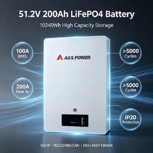 51.2V 200Ah LiFePO4 <b>Battery</b> 10240Wh Energy Storage <b>Battery</b> 100A BMS 16S1P IP20 for Home Solar System - Product Image 5