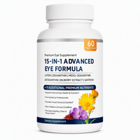 Capsules de suppléments oculaires Lutéine, Zéaxanthine, Mézo-Zéaxanthine, Safran pour le soutien de la vision et la santé oculaire - Prix usine, Marque privée