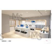 Vitrine de présentation de téléphones en MDF durable, éclairée par LED, écologique et personnalisable, en métal, vente en gros pour l'aménagement intérieur des magasins et des boutiques de téléphonie mobile
