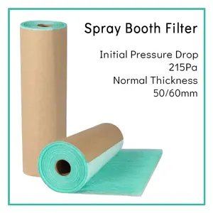 50mm-100mm Thickness Material Chopped Strand Mat Filter Media Roll Glass Fiber Felt for Spray Booth