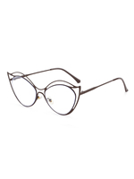 Twooo T1545 nouveauté lunettes anti-bleu à monture en métal de style renard irrégulier