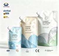 Pochette Doypack personnalisée laminée avec bec verseur pour liquides (détergent vaisselle et lessive) - Emballage liquide Doypack