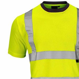 T-shirt réfléchissant personnalisé avec logo pour hommes, chemise de sécurité haute visibilité, vêtements de travail résistants, t-shirt de travail haute visibilité - Product Image 5