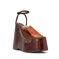 Sandales à talons très hauts et plateforme épaisse, avec bride à la cheville, design personnalisé du fabricant