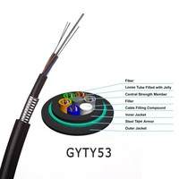 Câble Optique Extérieur Blindé et Doublement Gainé GYTY53 en Promotion pour Enfouissement Direct/Canalisation/Aérien Monomode G652D/G657A1/A2