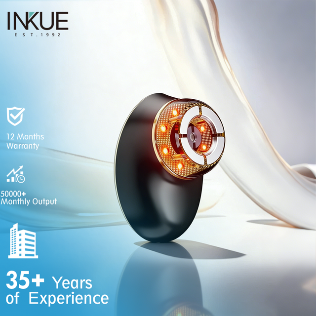 Portable Stainless Steel Eye Care Equipment Galvanic Eye Lifting Device with Red Light Face Massage Stick for Skin Rejuvenation