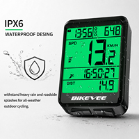 Bikevee 2.2 Inci Komputer Sepeda Berkabel IPX6 Speedometer Tahan Air Lampu Latar 4 Halaman Data Dudukan Stang Sepeda