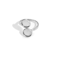 8mm Edelstahl Ring Tray verstellbare leere Basis DIY hand gefertigten Schmuck Zubehör Großhandel Schmuck Funds tücke & Komponenten