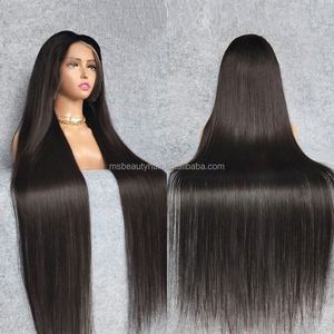 Perruque en dentelle frontale HD Raw Indian 13x6 sans colle, perruques en dentelle complète pour femmes noires, perruque en dentelle frontale droite brésilienne de 40 pouces - Product Image 4