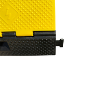 1, 2, 3, 4, 5 topes de velocidad, rampa de Cable de PVC amarillo y negro, 3 ranuras protectoras de goma para cables, Seguridad de Tráfico, protectores de protección vial