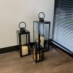 Metal Set of 3 Stainless Steel <strong>Candle</strong> Holder <strong>Lantern</strong> Decorative <strong>Lantern</strong> for Home Decor - Product Image 5