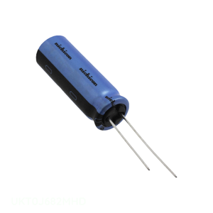 Distribuidor Autorizado UKT0J682MHD Condensador de Aluminio de 6800 uF, 20%, 6.3V, Radial, de Orificio Pasante - Product Image 1