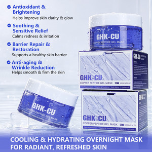 Mascarilla de Gel de Péptidos de Cobre de Marca Privada |   Mascarilla Facial Antienvejecimiento OEM/ODM |   Crema Facial de Regeneración de Piel GHK-Cu de Marca Personalizada - Product Image 4
