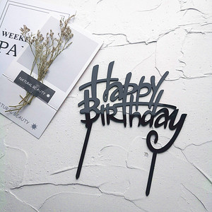 ท็อปเปอร์เค้กอะคริลิคสีทองและสีดำ ลาย "Honey And Sweetness Happy Birthday" สำหรับตกแต่งเค้กในงานวันเกิด - Product Image 5