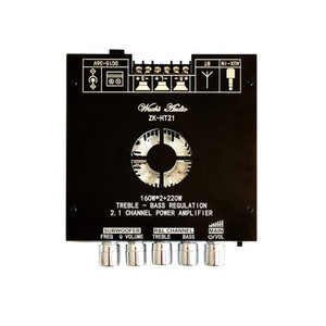 <span class=keywords><strong>ZK</strong></span>-<span class=keywords><strong>HT21</strong></span> <span class=keywords><strong>TDA7498E</strong></span> 2.1 BT โมดูลเครื่องขยายเสียงดิจิตอล ซับวูฟเฟอร์เสียงสูงและเสียงต่ำ 160W*2+220W - Product Image 1