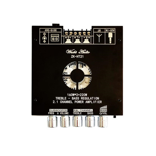 ZK-HT21 TDA7498E 2.1 BT digital power amplifier module high and low pitch subwoofer 160W*2+220W