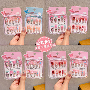 <span class=keywords><strong>Faux</strong></span> <span class=keywords><strong>ongles</strong></span> amovibles pour enfants, faits à la main, pour les enfants de 3 à 12 ans, collection d'autocollants pour <span class=keywords><strong>ongles</strong></span> DIY - Product Image 2