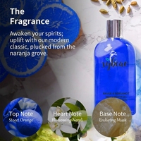 Gel Douche Liquide Orange Bergamote 500ml Extrait de Néroli Nettoyage en Profondeur Contrôle du Sébum Hydratant Parfum Agrumes Frais Longue Durée