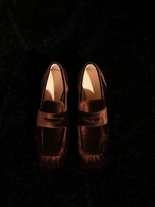 Mocasines Planos de Terciopelo Rosa de Lujo para Mujer, Diseño Cuadrado, Alta Calidad, OEM y ODM, Zapatos Casuales de Exterior para Damas - Product Image 6