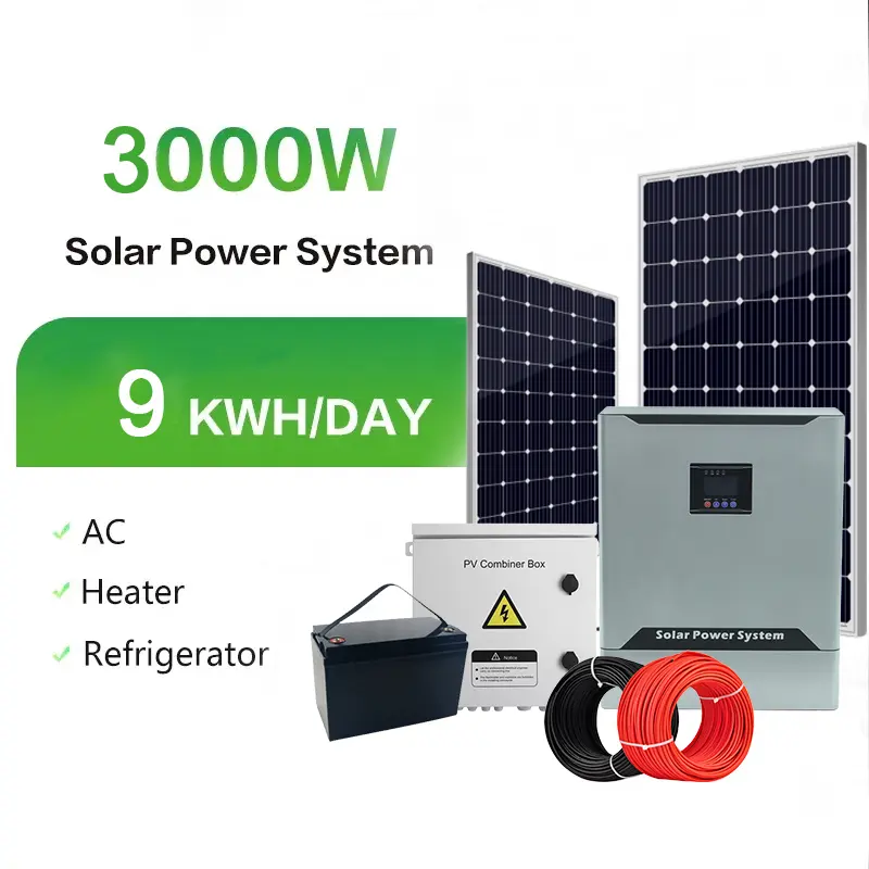 Cardweb Complete 3000wソーラーシステムキットオフグリッドエネルギーソーラーシステム家庭用エネルギー貯蔵用3KWソーラー発電機
