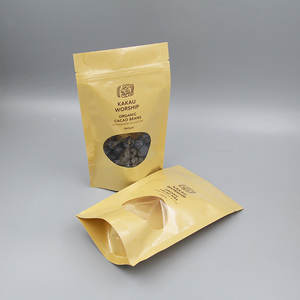 Logo d'estampage à chaud pochette à fermeture éclair debout sac d'emballage <span class=keywords><strong>de</strong></span> fèves <span class=keywords><strong>de</strong></span> <span class=keywords><strong>cacao</strong></span> à huit joints latéraux pochettes <span class=keywords><strong>de</strong></span> café - Product Image 5