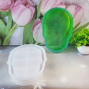 Moules de coulée en résine faits à la main pour bricolage ornements décoratifs Ins Style Silicone outils de bureau plateau de rangement moule X0011-2 - Product Image 4