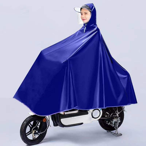 Poncho de <span class=keywords><strong>pluie</strong></span> imperméable Oxford, cape de <span class=keywords><strong>pluie</strong></span> robuste pour vélo et moto avec visière pour le cyclisme et les trajets quotidiens par tous les temps - Product Image 2