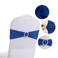 Cerceau de chaise élastique à boucle ronde sans nœud avec bandeau de chaise à nœud vente en gros pour mariage d'hôtel