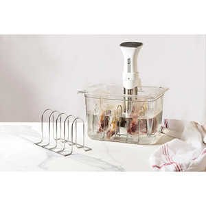 Organizzatore per sigillatrici sottovuoto in acciaio inossidabile a 5 scomparti per uso sul piano di lavoro della cucina - Product Image 2