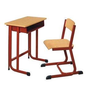 Ensemble de bureau et chaise d'école à hauteur fixe moderne pour étudiants, construction en métal et contreplaqué, usage commercial, Aoyasi PT-109A PT-109A Scho - Product Image 6