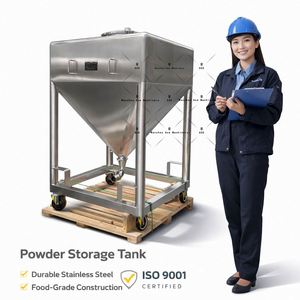 Customized Food Grade Stainless Steel Maize Corn Grain Coffee Wheat Powder <b>Storage</b> Tank Silo - Product Image 2