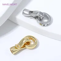 Fermoirs en laiton plaqué or 18 carats pour la fabrication de bijoux, embouts de perles, connecteurs pour bracelets et colliers DIY, accessoires (Chine continentale)