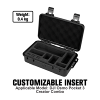 Étui rigide compact RX-HC2212-BK pour caméra d'action et appareils électroniques, étanche et antichoc