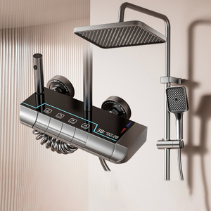 ชุดฝักบัวอาบน้ำแบบดิจิตอล LED รุ่นใหม่ HLK พร้อมฝักบัวมือถือ <span class=keywords><strong>วาล์ว</strong></span>ผสมน้ำร้อนน้ำเย็น สำหรับห้องน้ำ ขายส่ง - Product Image 1