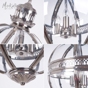 Plafonnier en métal, décoration de luxe <span class=keywords><strong>pour</strong></span> la maison, luminaire suspendu <span class=keywords><strong>pour</strong></span> cuisine, argent, hall d'hôtel, lustres modernes en verre - Product Image 5