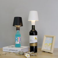 Lampe de table de bouteille de vin LED rechargeable à intensité variable Lampes de chevet de luxe Lampes de chevet à commande tactile pour restaurant B