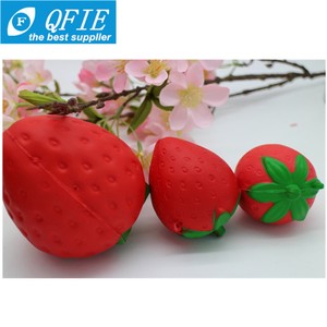 Promotional 11.5CM PU Foam Big Strawberry Kawaii Jumbo Squishy Slow Rising Toy - Product Image 2