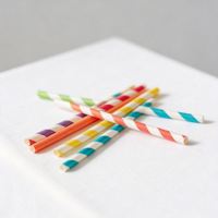 Pailles à boire biodégradables confortables en assortiment de couleurs, agitateurs en papier 100 % biodégradables pour restaurants, café, artisanat, cake pops