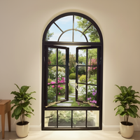 Ventana Francesa de Aluminio de Estilo Vintage, Delgada, con Aislamiento Acústico para Uso Exterior y en Baños