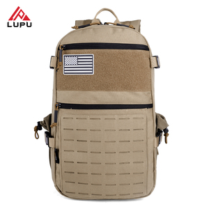 กระเป๋าเป้สะพายหลัง LUPU Tactical ขนาด 36-56 ลิตร ทำจากไนลอน ระบบ MOLLE ปิดด้วยซิป เหมาะสำหรับทุกเพศ สีฟ้า พร้อมแผ่นแปะธงชาติสหรัฐอเมริกา - Product Image 1