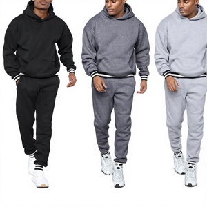 OEM Windproof Winter Clothing Two Piece Outfits Set Mens <b>Jogger</b> Track Suit Sweatsuit Unisex Sweatpants and Hoodie Set - Product Image 3