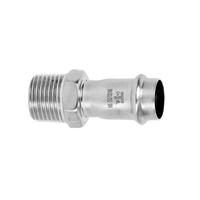 Raccord de tuyauterie à double compression à filetage extérieur pour alimentation en eau, raccord mâle DN20-S30408, pour usage résidentiel et hôtelier