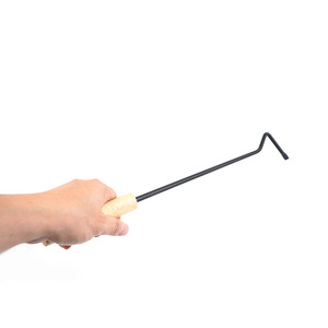 Fireplace Tools <strong>Set</strong> 5 Pieces Wrought Iron Fireset <strong>Fire</strong> Pit <strong>Poker</strong> Wood Stove Log Tongs Holder Fireplace Tool <strong>Set</strong> Black - Product Image 3