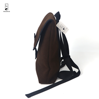 Sac à dos vintage en velours côtelé et polyester, sac d'école minimaliste, sac de voyage décontracté couleur café, sac à dos de grande capacité pour ordinateur portable pour femmes et hommes