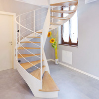 Escalier en colimaçon métallique coloré sur mesure pour villa résidentielle – Fournisseur fabricant